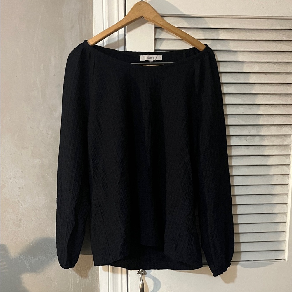 LOFT navy Women's Blouse